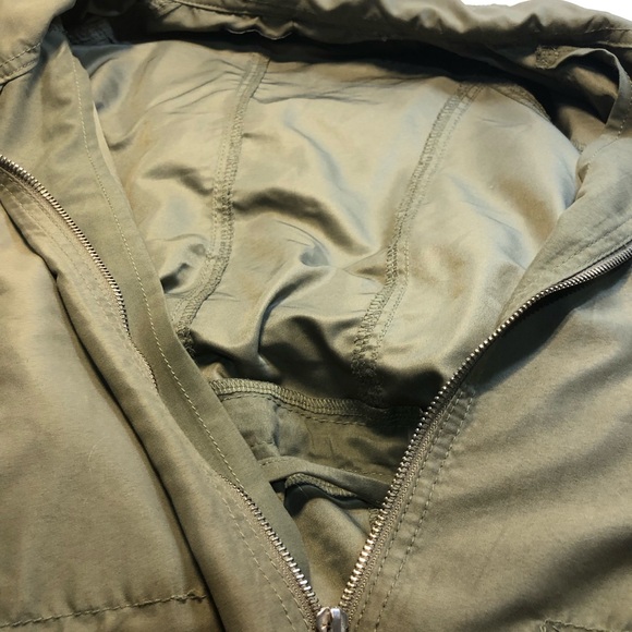 Streetwear Society Light weight Army Green Jacket Pockets Silver Accents Large - Picture 12 of 14